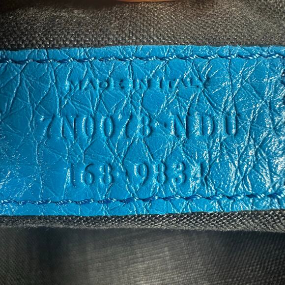 Fendi‎ Selleria Blue Leather Clutch Bag - Picture 5 of 13